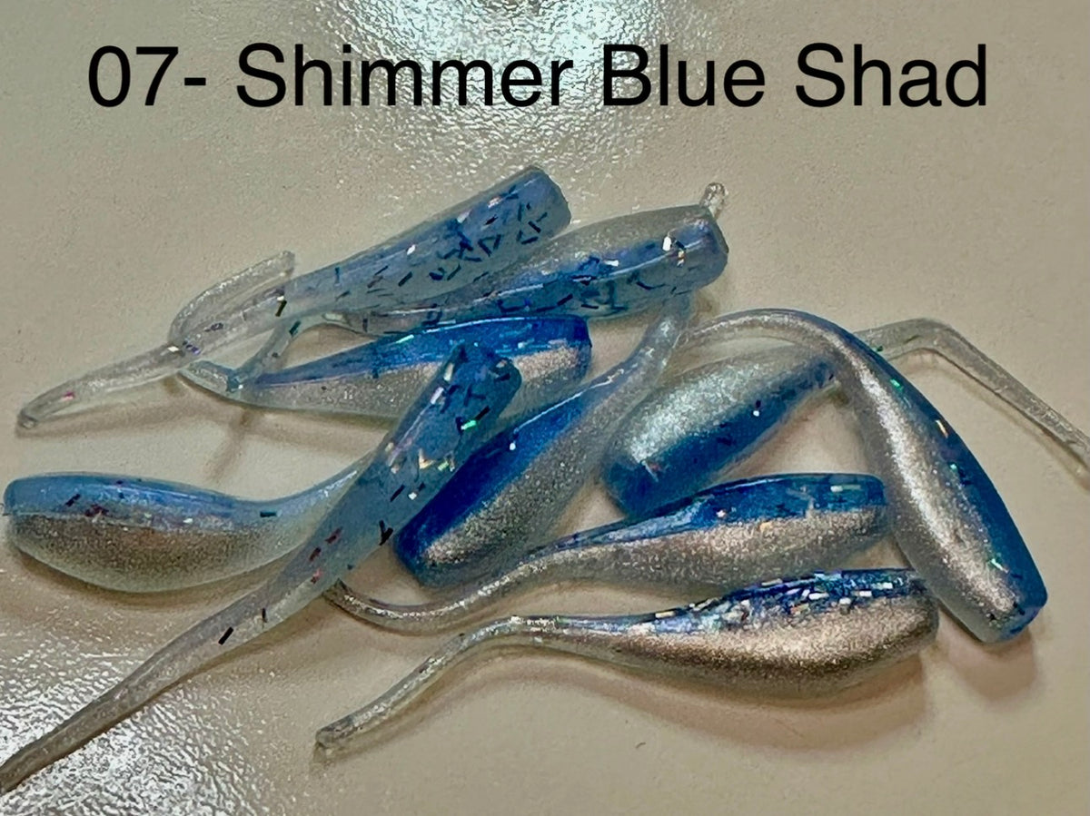 Bobbie Garland Style Crappie Baits 10 Pack Pick Your Color Soft Plastic Grubs