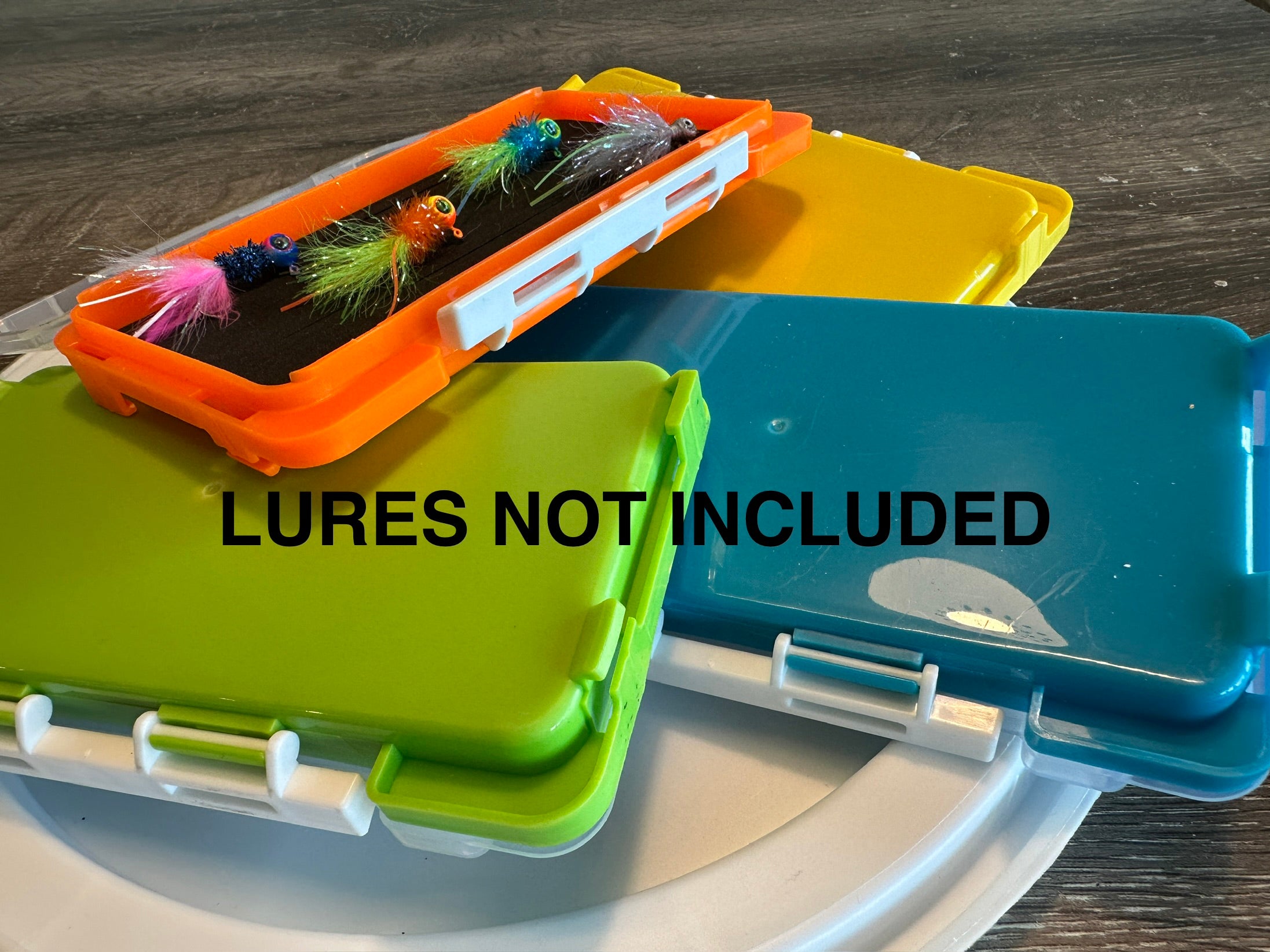 Fly Fishing Jig Box w/ Slit Foam Insert Double Sided Tackle Box 4 Colors NEW