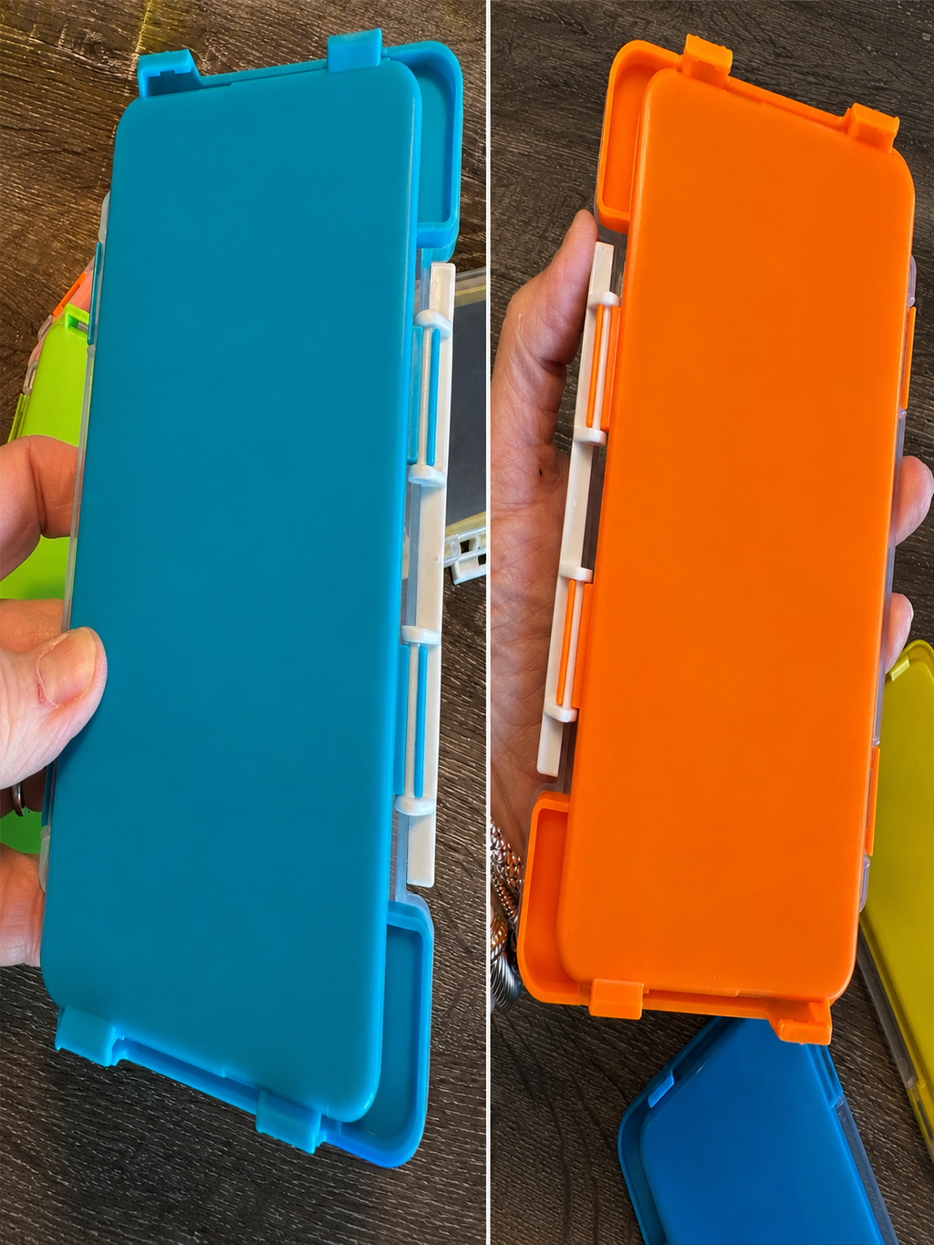 Fly Fishing Jig Box w/ Slit Foam Insert Double Sided Tackle Box 4 Colors NEW