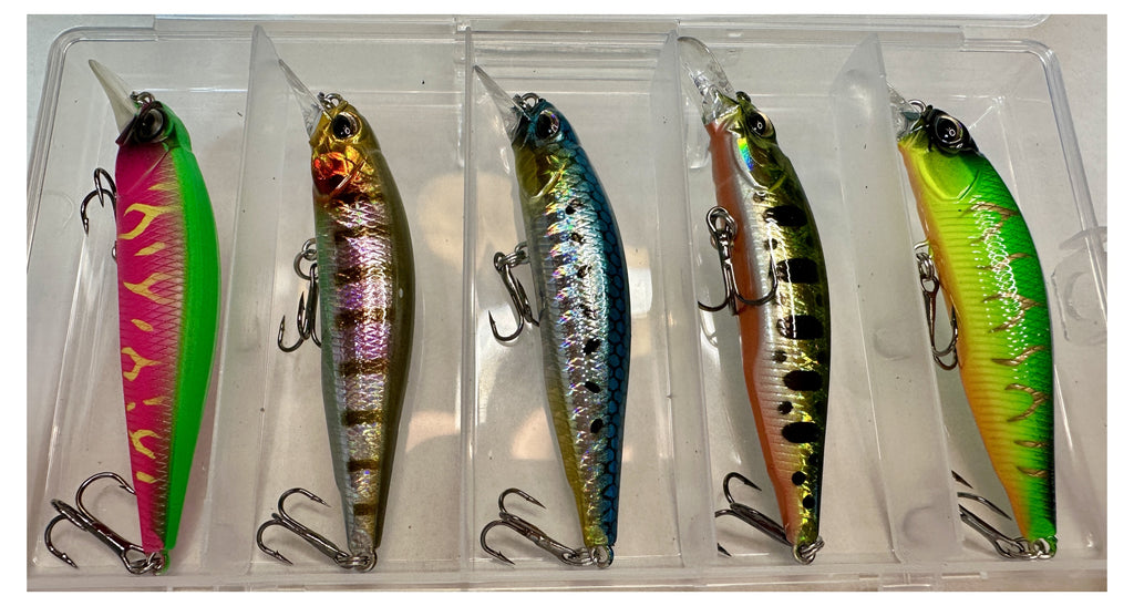 5pc Minnow Crankbait Kit - closed box front, all 5 lures