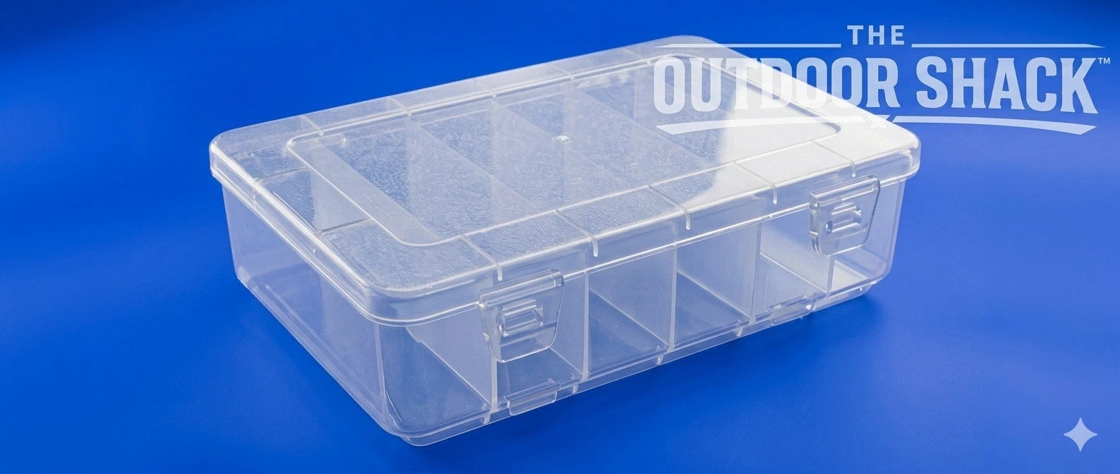 6 Compartment Large Clear Organizer Box Fishing Tackle | Craft & Bead Storage