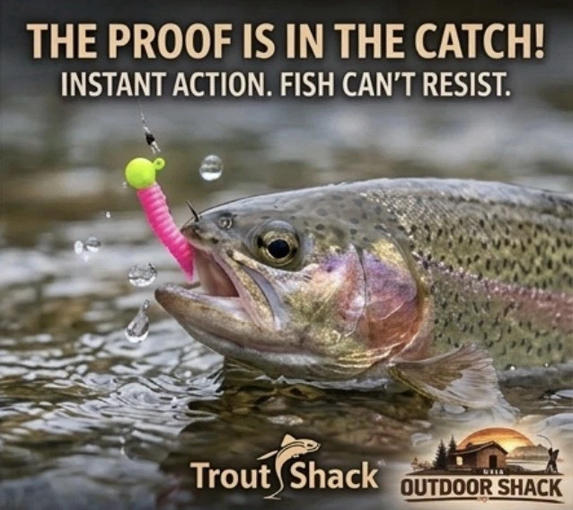 Trout Magnet Kit 81pc Mini Fishing Kit w/ 8 Compartment Box | Jigs & Worms