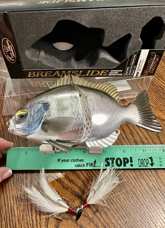 Evergreen Breamslide Combat Series Swimbait 15cm 3oz Flashing Bream #635 NEW