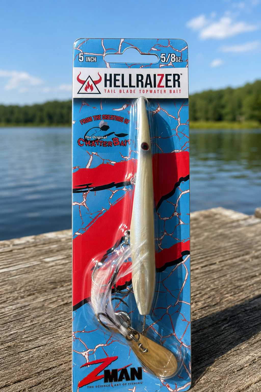 Z-Man HellraiZer Tail Blade Topwater Bait – Snow
