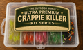 The Outdoor Shack’s 36 Piece Crappie Killer Glow Grub Kit w/ Tackle Box