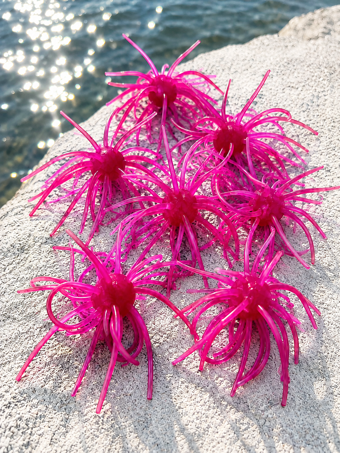25mm Urchin Pink Flamingo Floating TPE Soft Bait