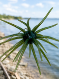 25mm Urchin Dark Moss Blue Metallic Flake Floating TPE Soft Bait
