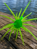 25mm Urchin Chartreuse Silver Flake Floating TPE Soft Bait