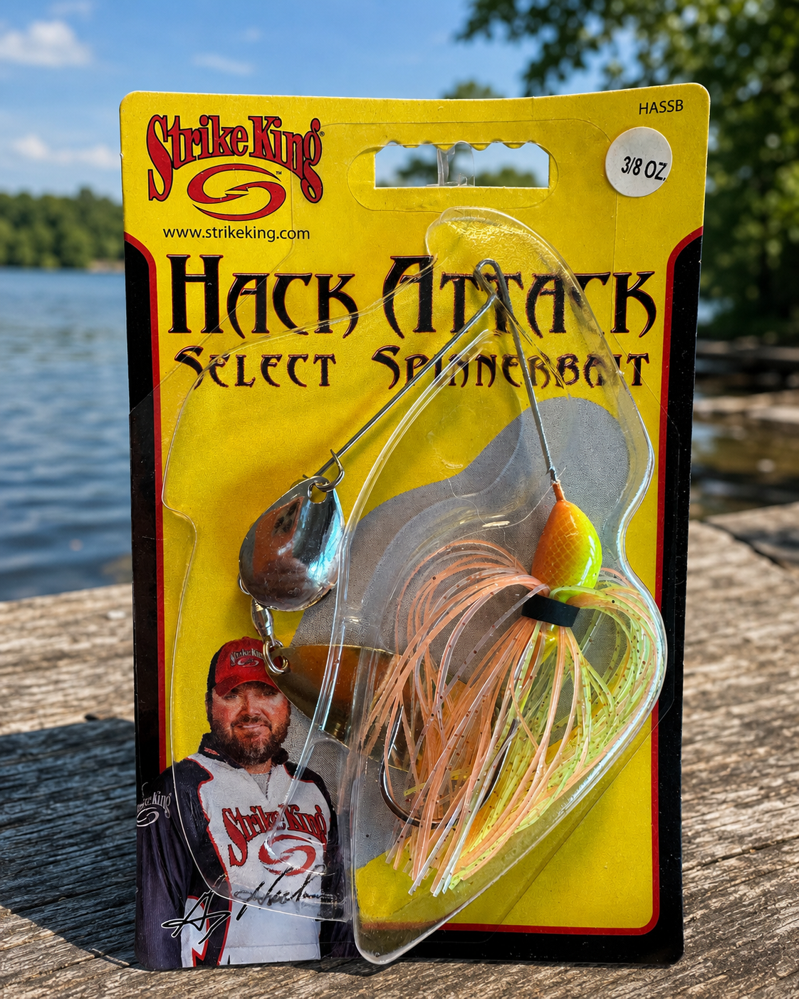 Strike King Hack Attack Spinnerbait 3/8 oz Sexy Ghost Double Blade Bass Fishing
