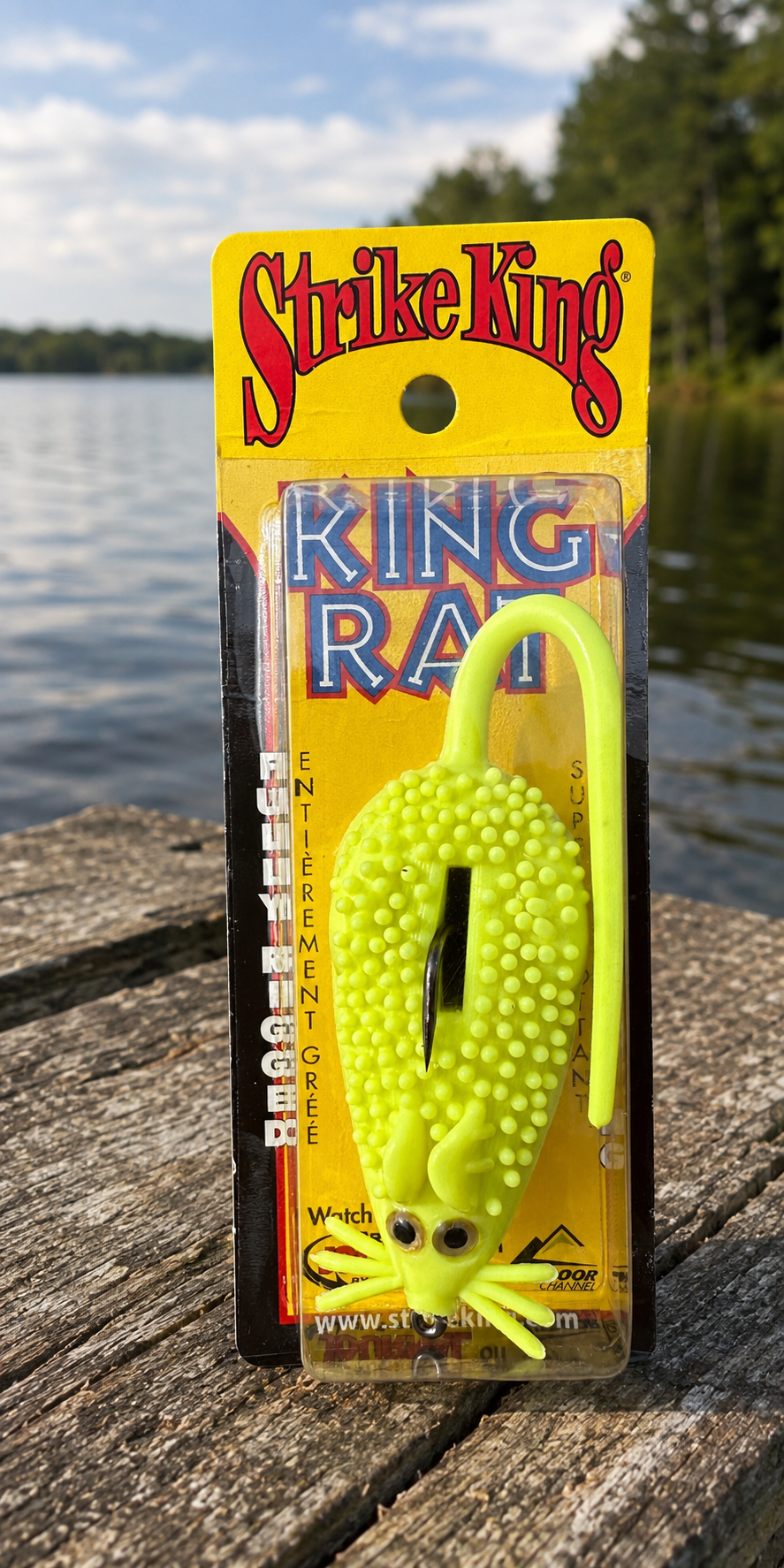 Strike King King Rat 4" Topwater Floating Rat Lure NEW White or Chartreuse