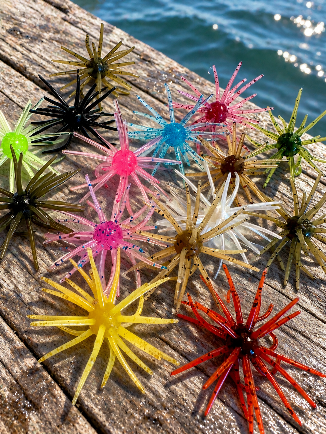 6mm Mini Urchin Bombs 30pc TPE Crappie Lure Kit The Outdoor Shack