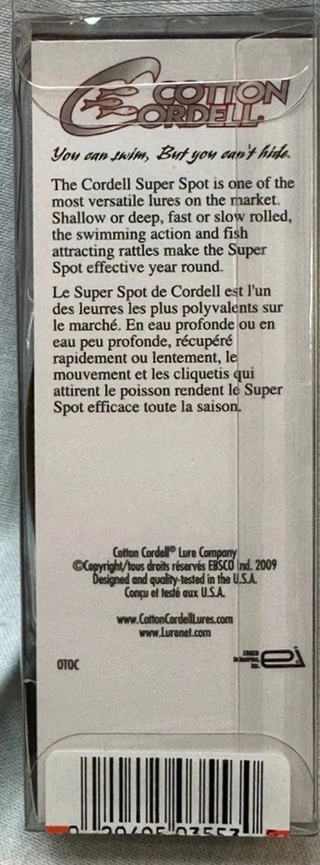 Cotton Cordell Super Spot 1/2oz Wounded Tiger Lipless Crankbait