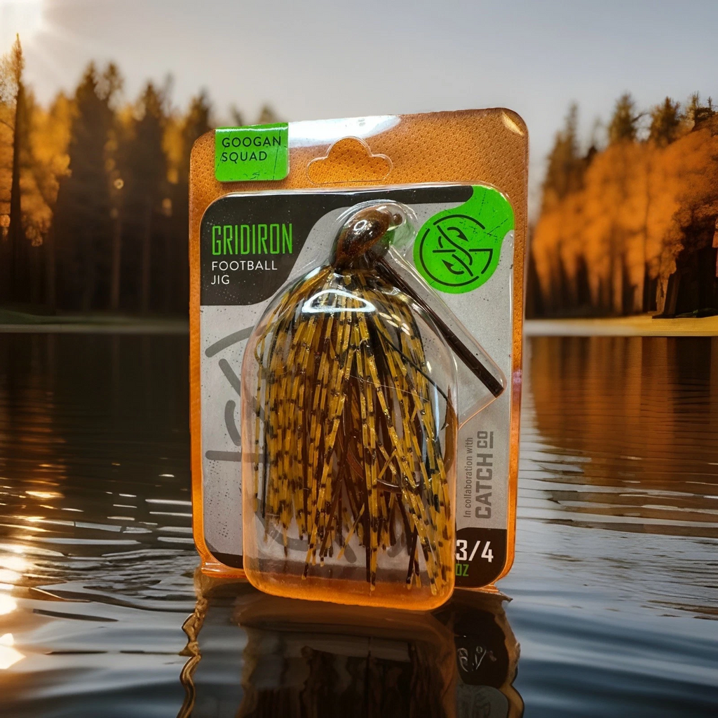 Googan Squad Gridiron Football Head Jig 3/4 oz Cowboy Craw - 6/0 Bass Jig