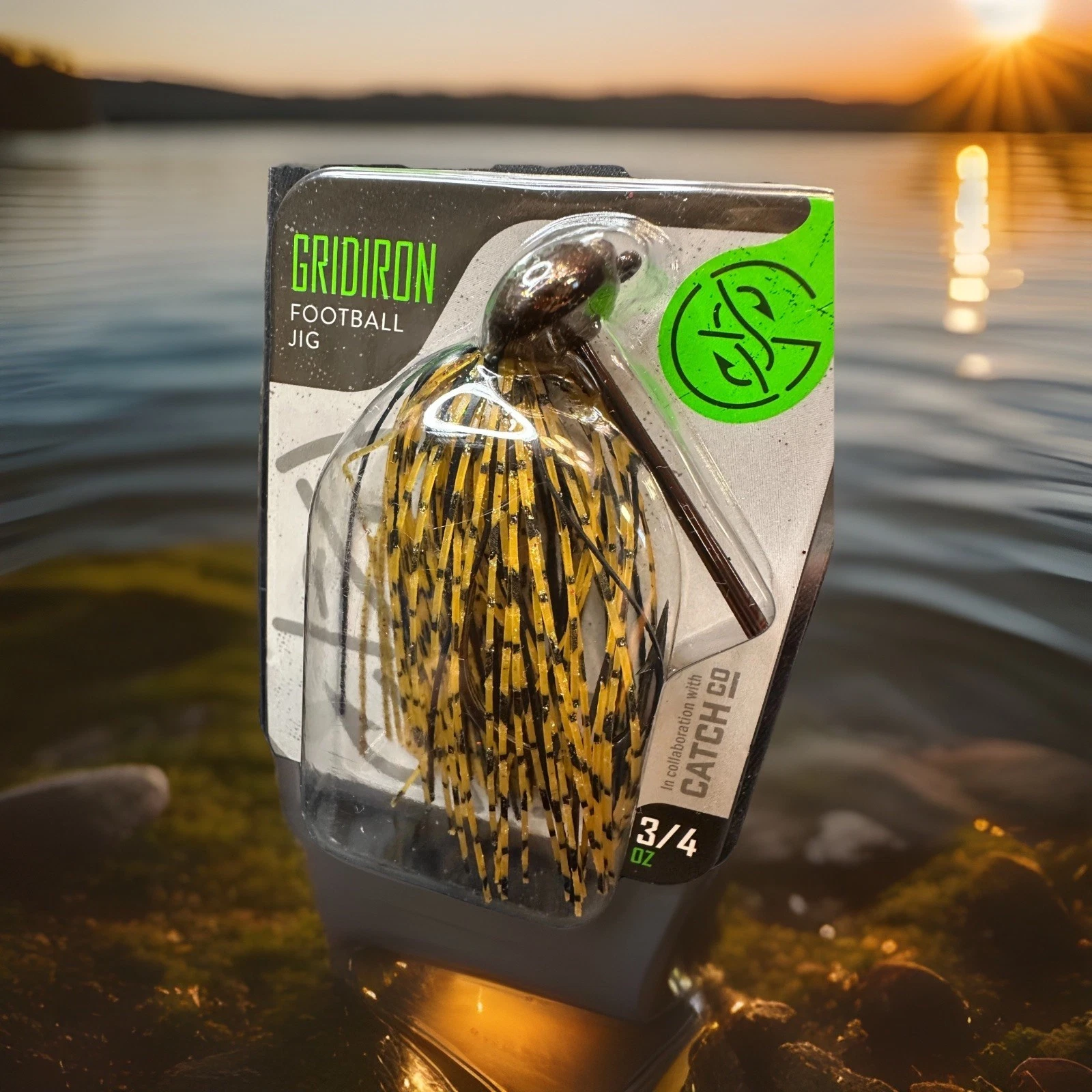 Googan Squad Gridiron Football Head Jig 3/4 oz Cowboy Craw - 6/0 Bass Jig