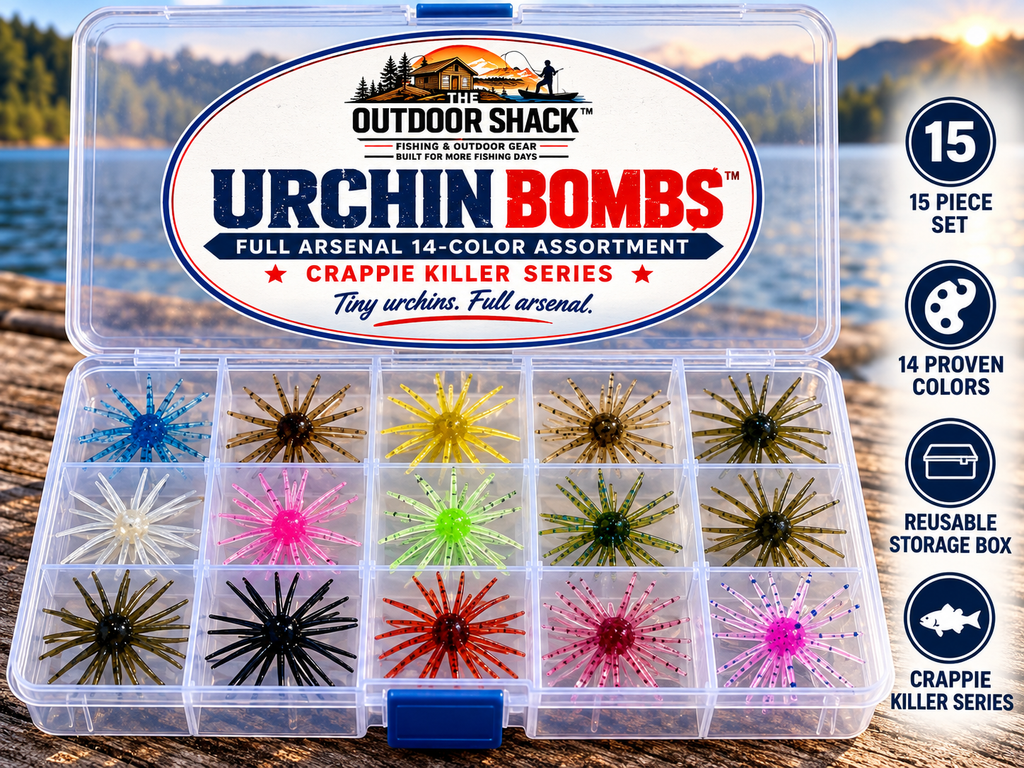 6mm Mini Urchin Bombs 15pc TPE Crappie Lure Kit The Outdoor Shack