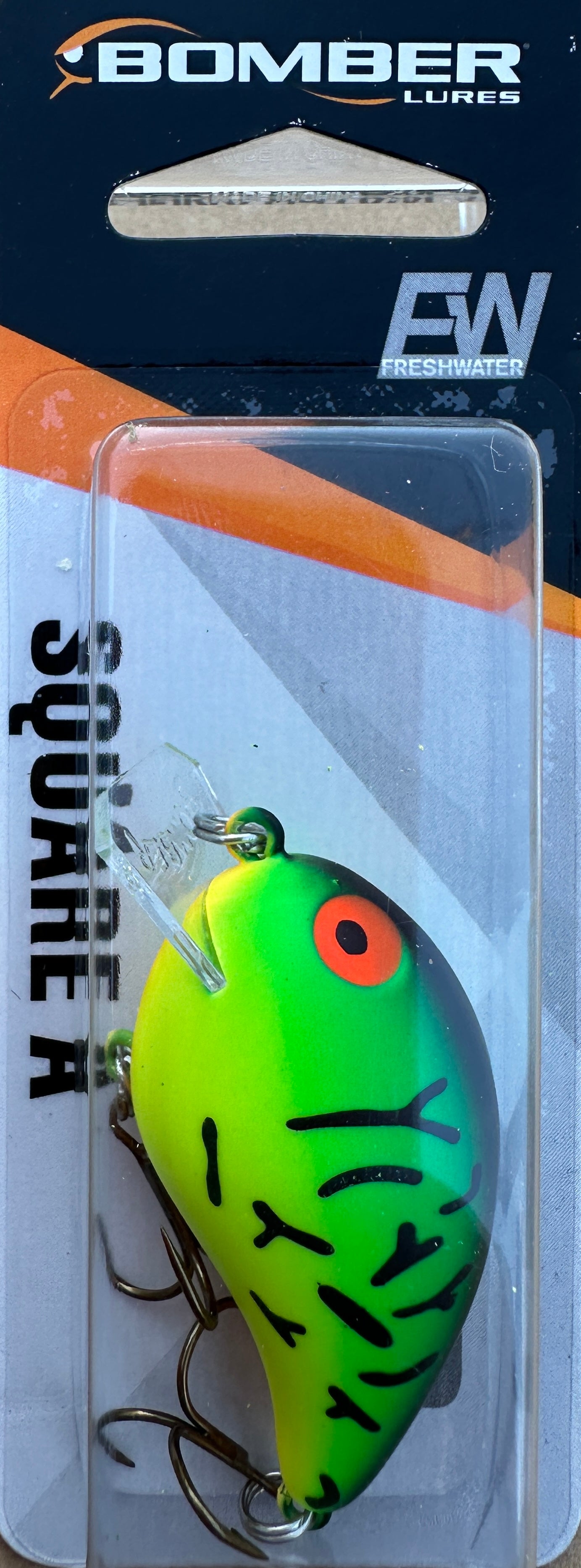 Bomber Square A Fire Tiger Squarebill Crankbait 2" Bass Fishing Lure