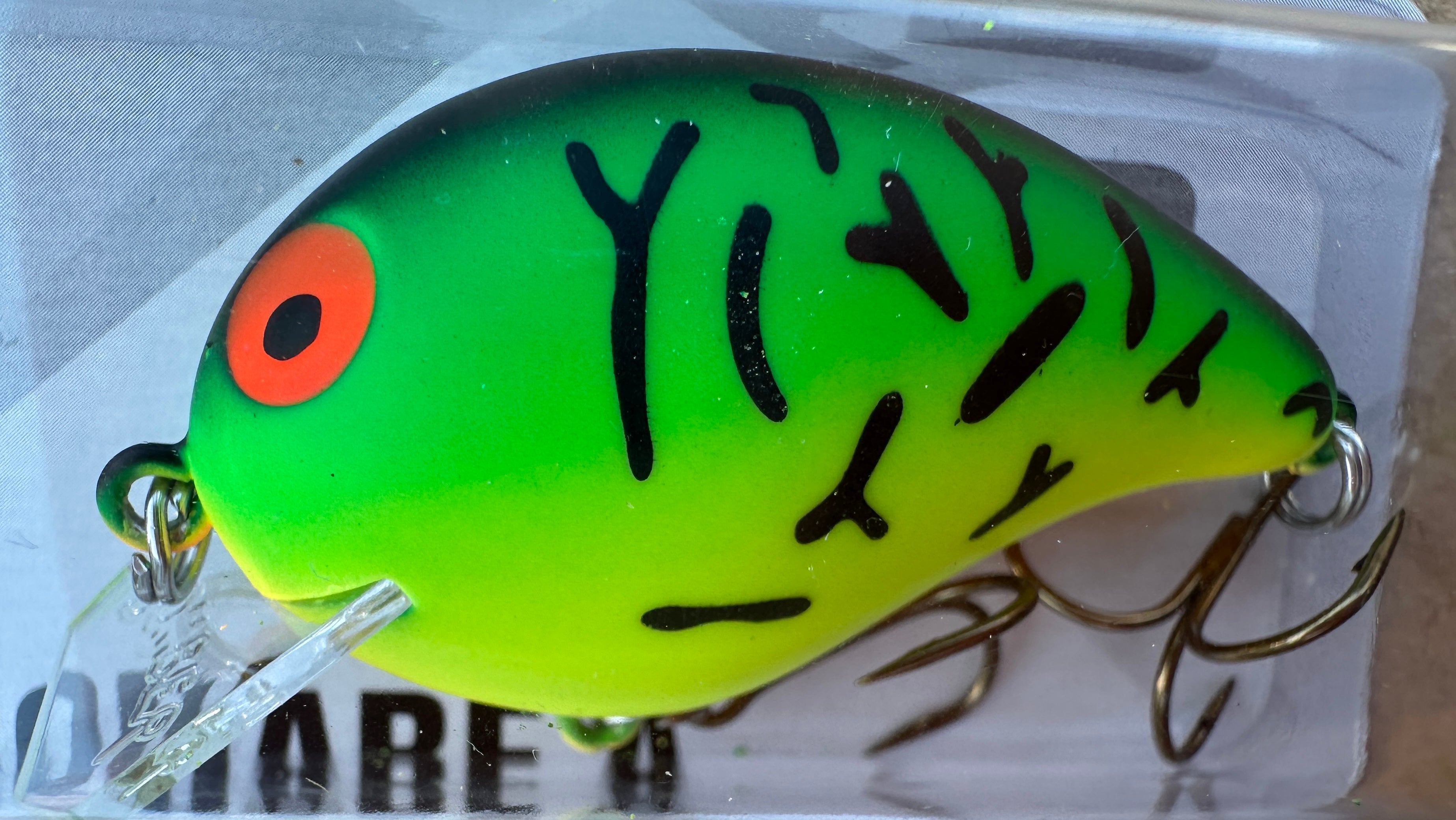 Bomber Square A Fire Tiger Squarebill Crankbait 2" Bass Fishing Lure