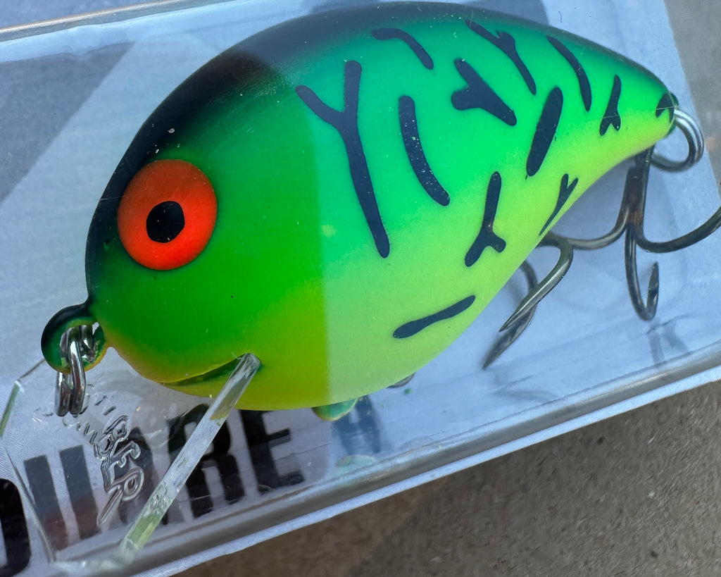Bomber Square A Fire Tiger Squarebill Crankbait 2" Bass Fishing Lure