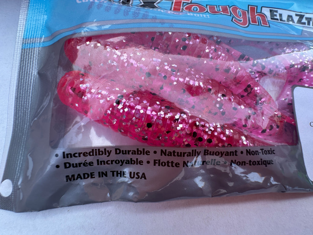 Z-Man GrubZ 9" Electric Pink 3 Pack ElaZtech Soft Plastic Grub Swimbait Lure