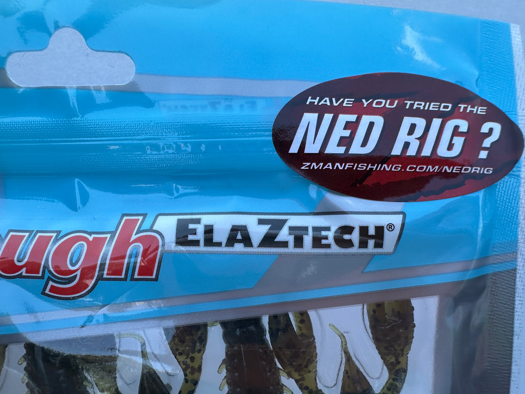 Z-Man TRD CrawZ 2.5" Green Pumpkin 6pk ElaZtech Ned Rig Bass Fishing Bait