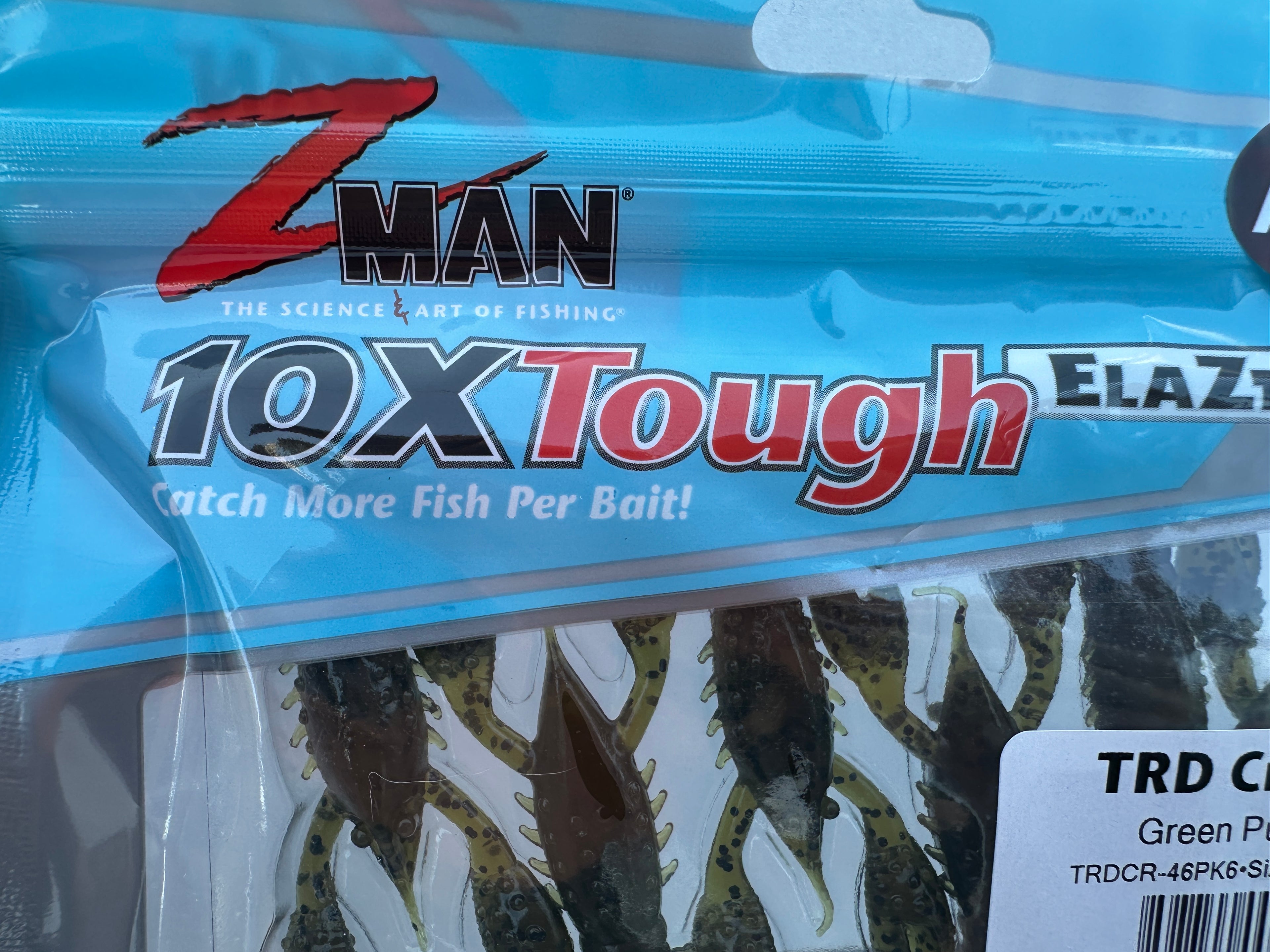 Z-Man TRD CrawZ 2.5" Green Pumpkin 6pk ElaZtech Ned Rig Bass Fishing Bait
