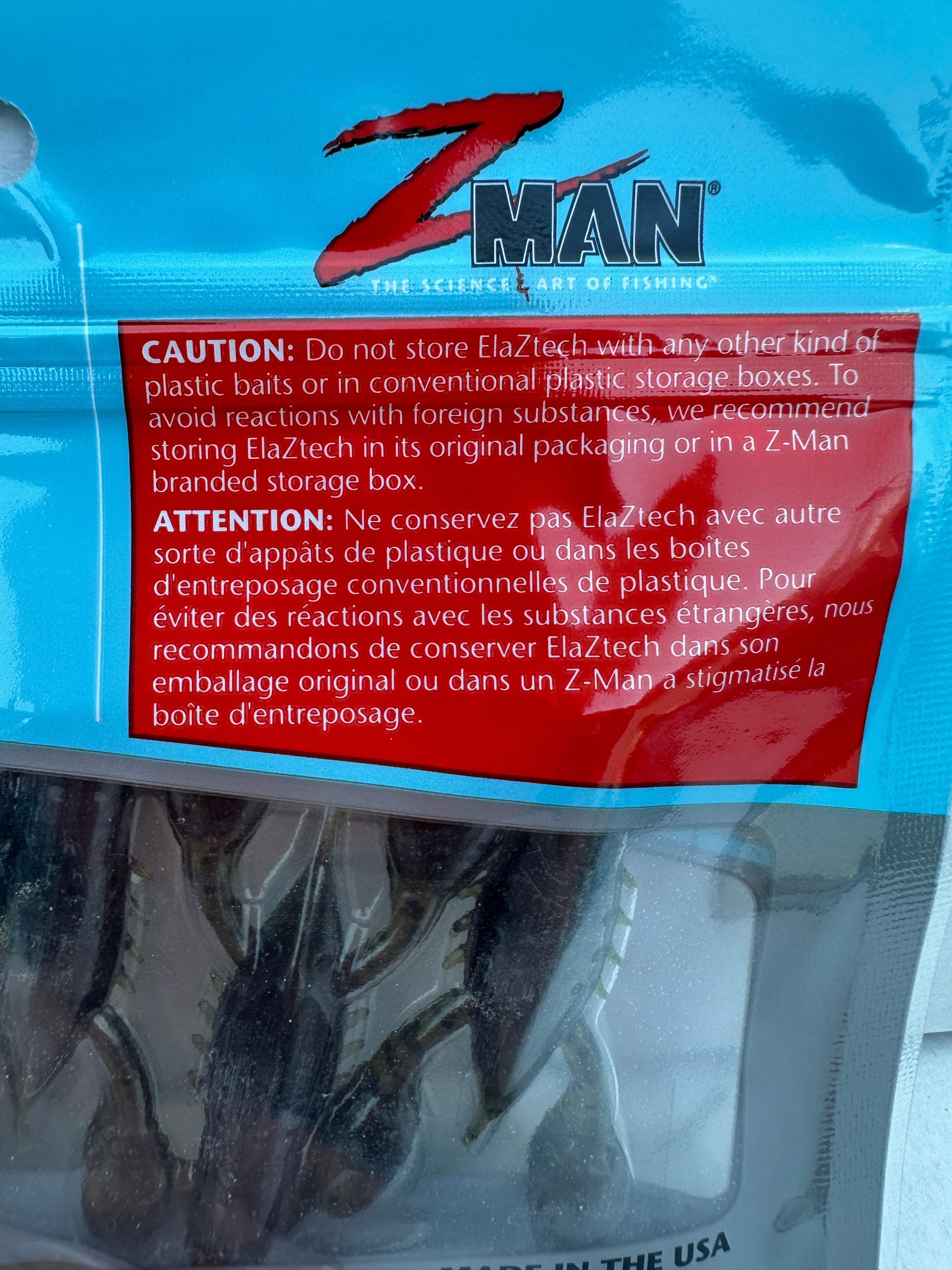 Z-Man TRD CrawZ 2.5" Green Pumpkin 6pk ElaZtech Ned Rig Bass Fishing Bait