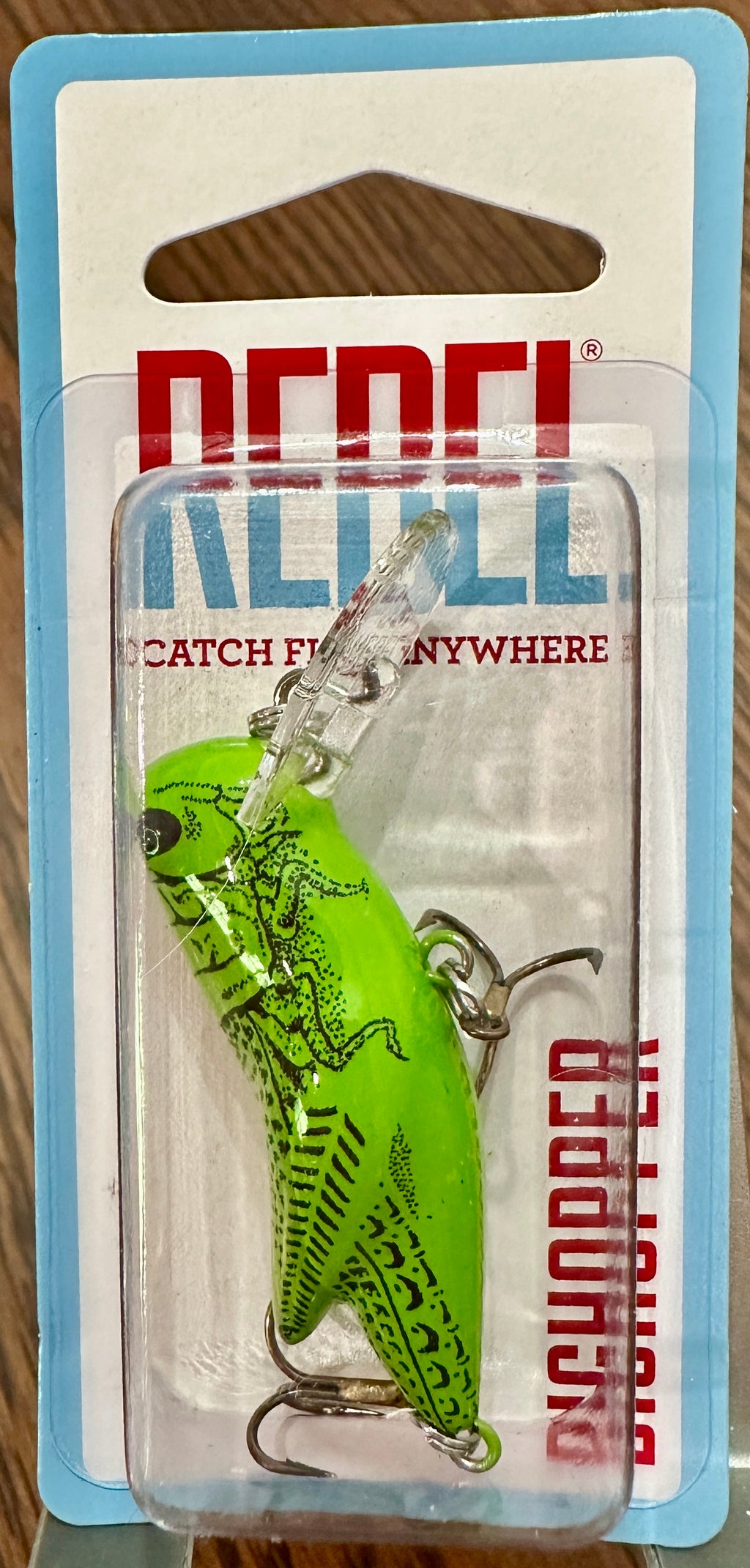 Rebel Bighopper Crankbait Green Grasshopper Topwater Insect Lure NEW