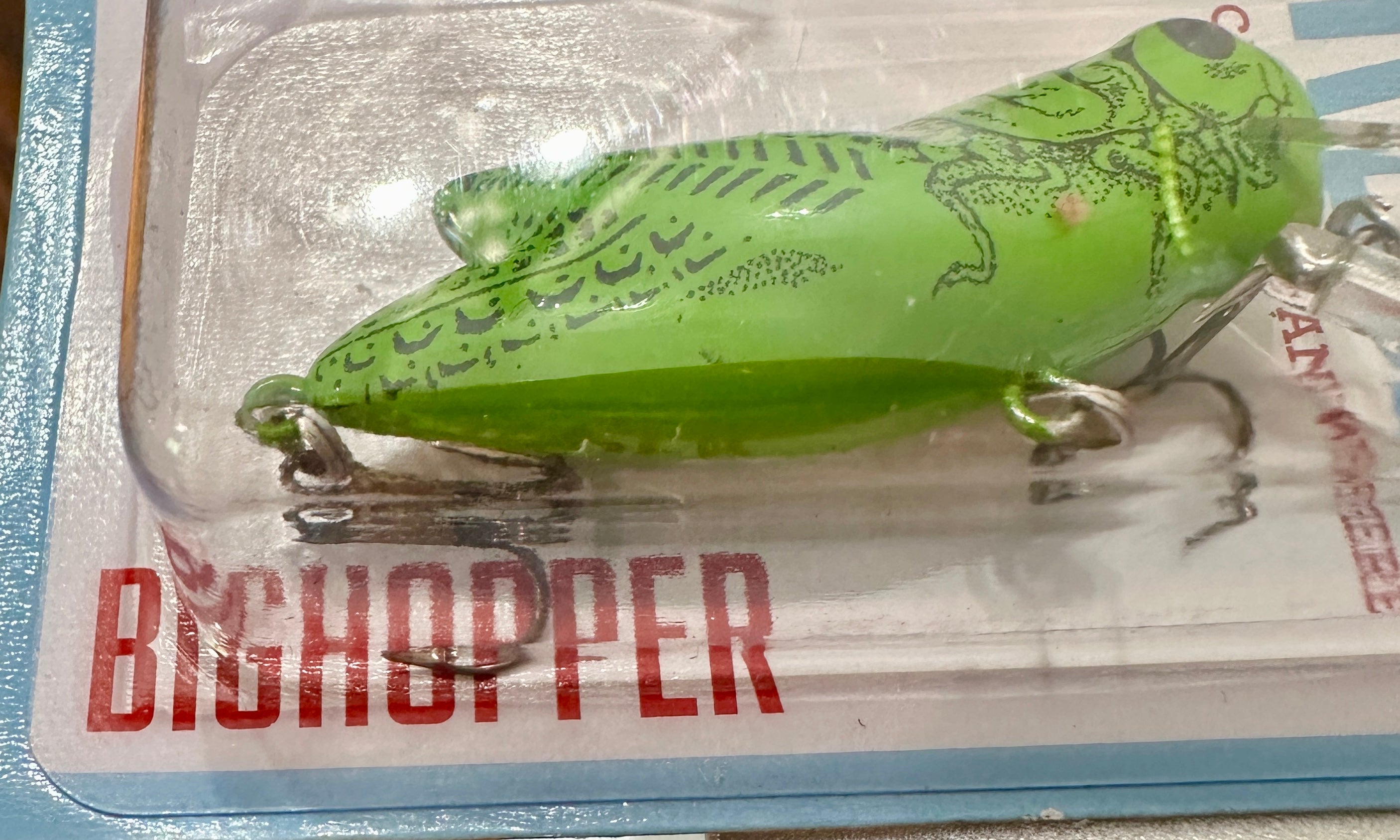 Rebel Bighopper Crankbait Green Grasshopper Topwater Insect Lure NEW
