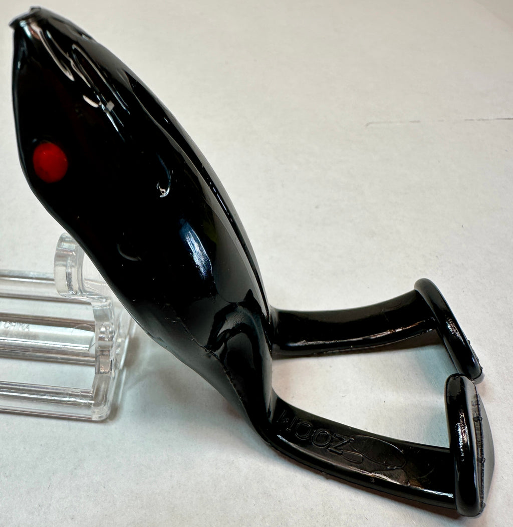 Zoom Frog Black Soft Plastic Bass Lures 3 Pack Topwater Fishing Bait