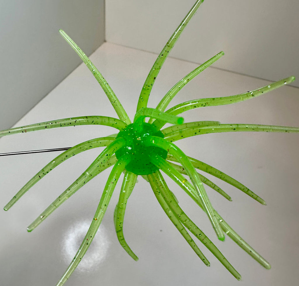 XL Urchin Soft Fishing Lure 12mm Lime Green Creature Bait Bass Pike Musky
