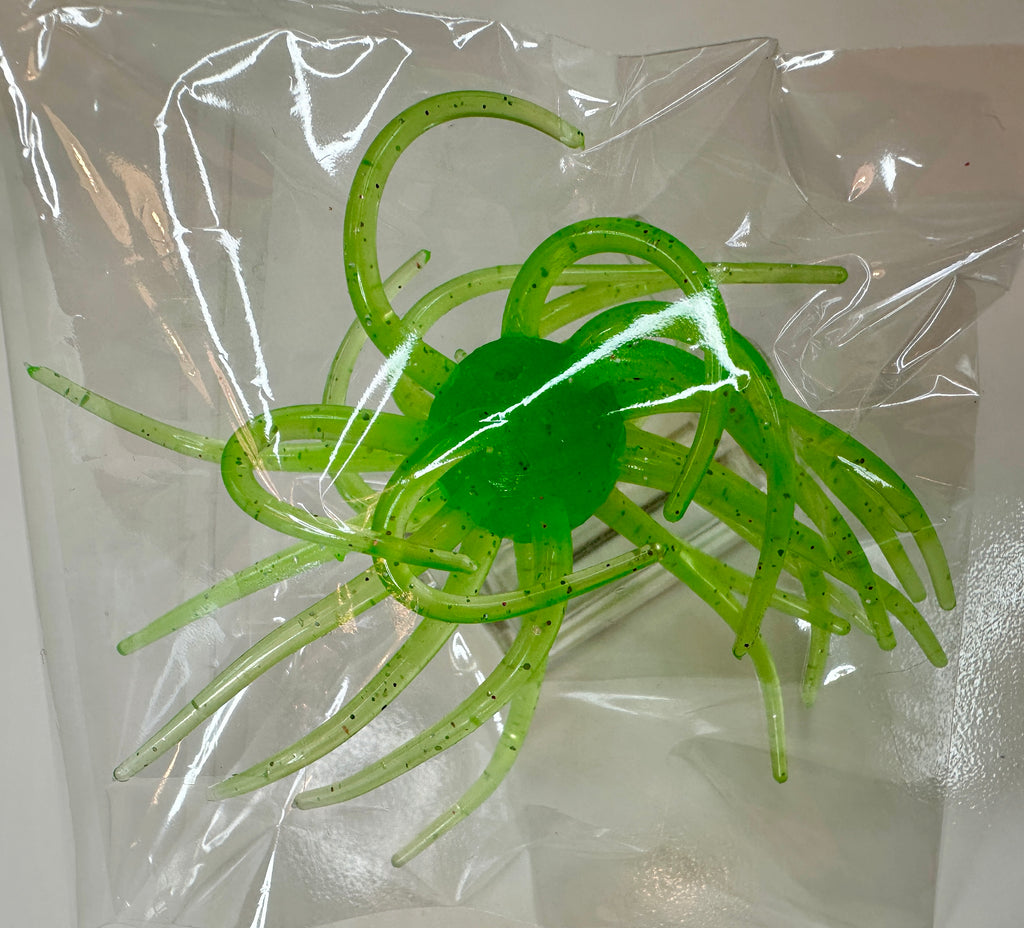 XL Urchin Soft Fishing Lure 12mm Lime Green Creature Bait Bass Pike Musky