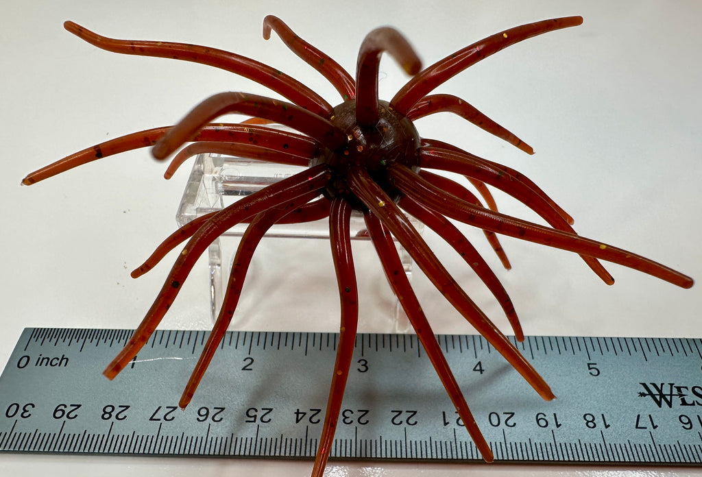 XL Urchin Soft Fishing Lure Red Crawdad Blue Red Gold Flake Bass Jig Bait