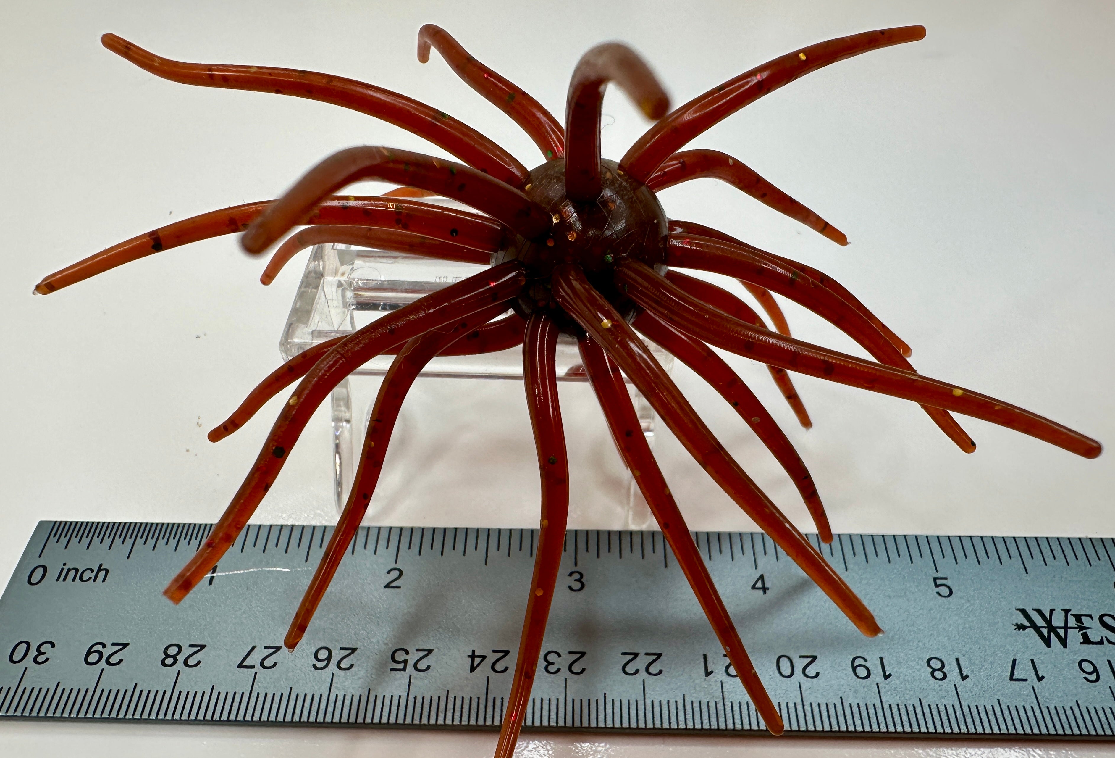 XL Urchin Soft Fishing Lure Red Crawdad Blue Red Gold Flake Bass Jig Bait