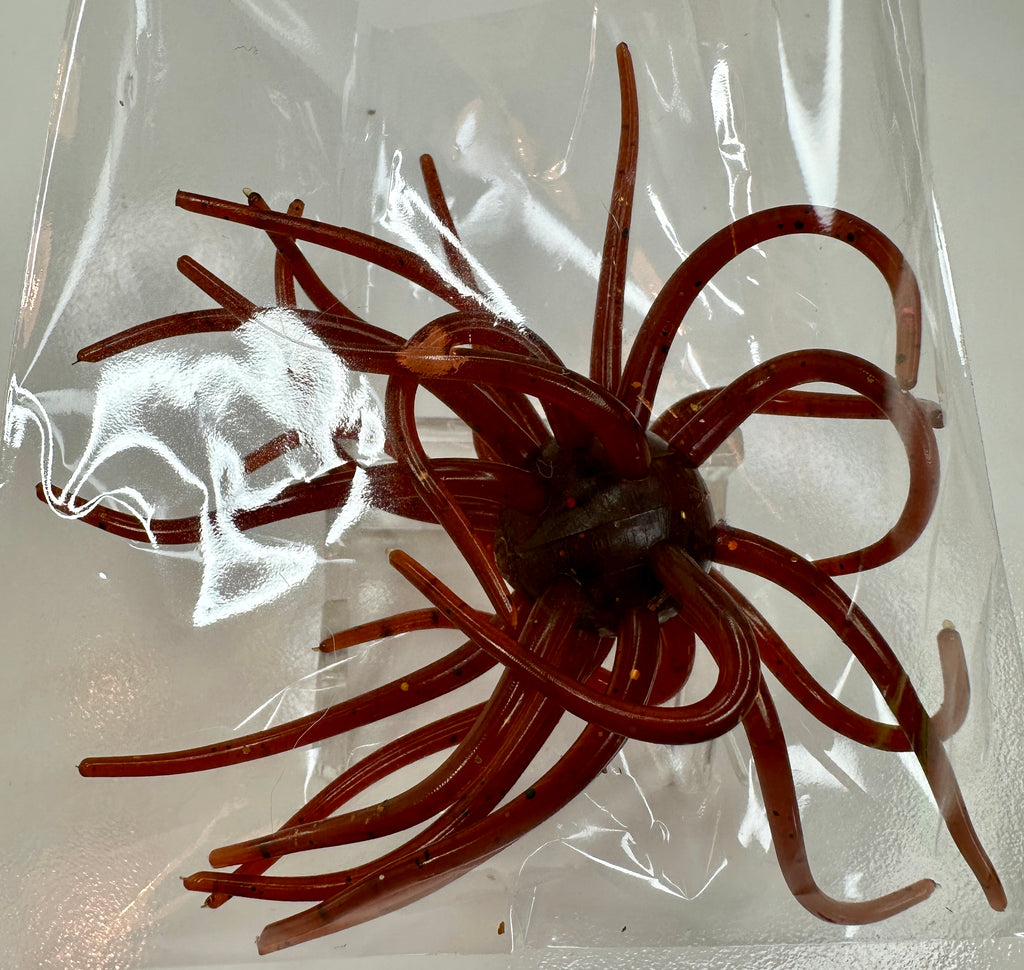 XL Urchin Soft Fishing Lure Red Crawdad Blue Red Gold Flake Bass Jig Bait