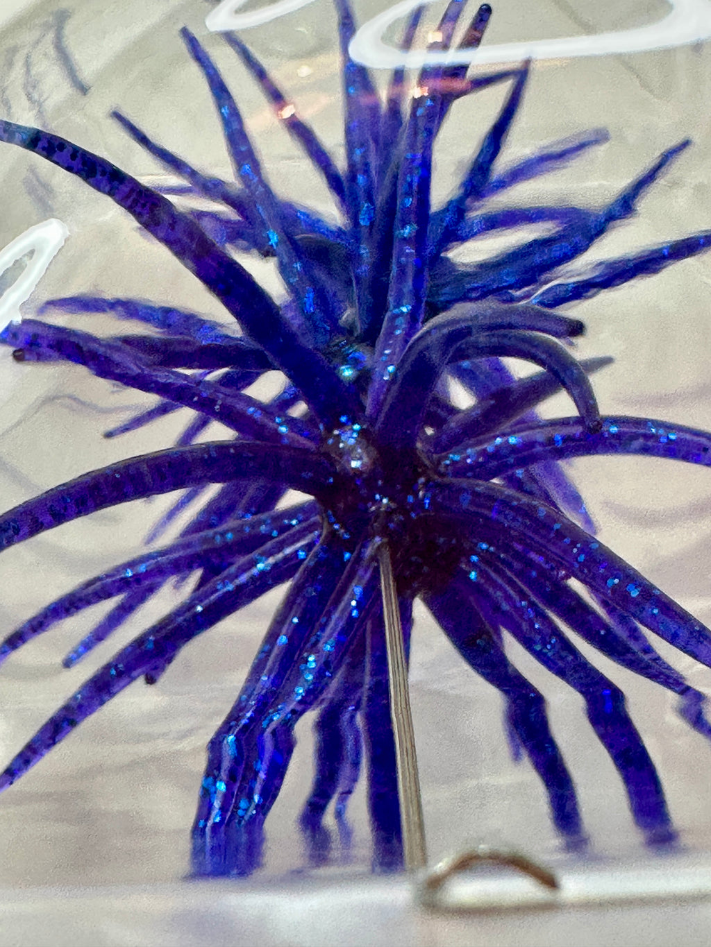 4 Pack Urchin Medium Soft Fishing Lures Sapphire Blue Bass Creature Baits
