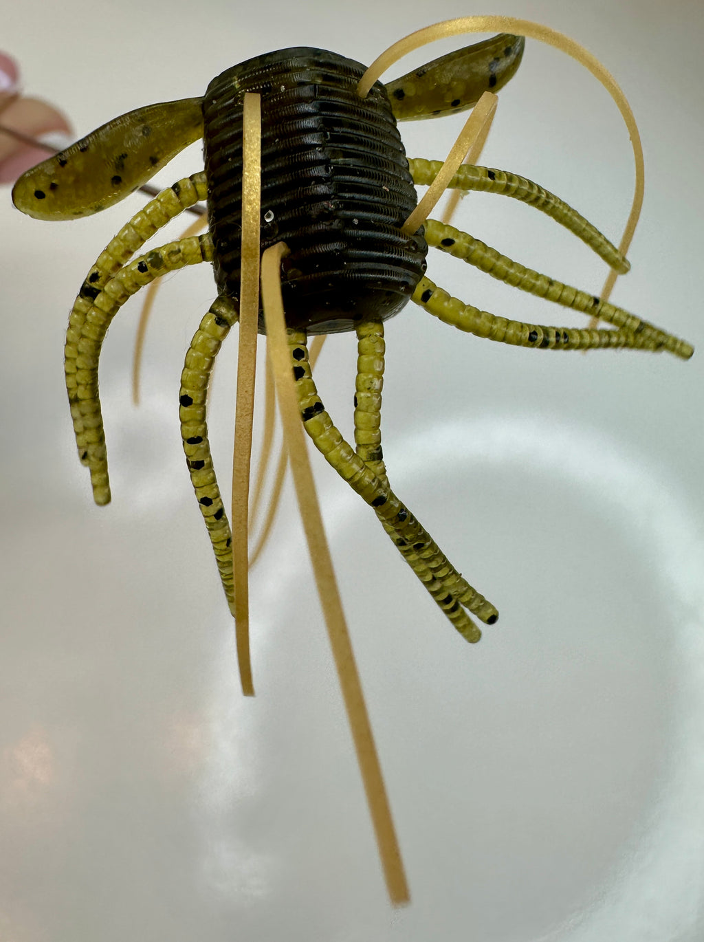 Fuzzy Bug Green Pumpkin Weedless Soft Fishing Lure w/ Hook Bass Finesse Bait
