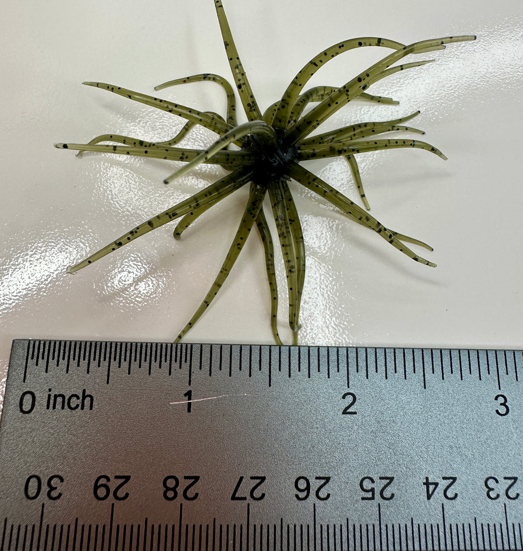 Small Urchin Soft Fishing Lure Green Pumpkin Bass Crappie Walleye Finesse