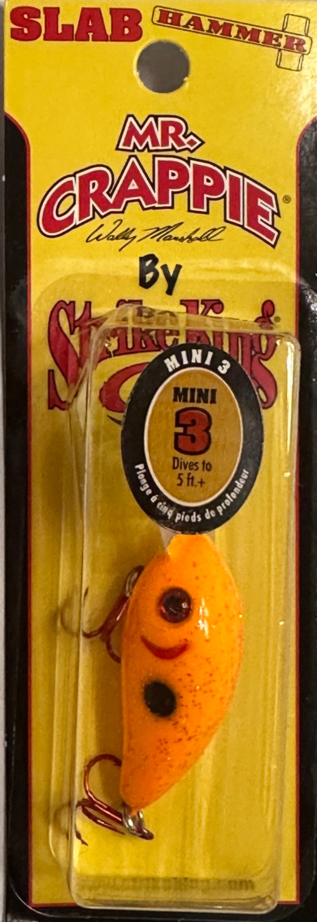 Strike King Mr Crappie Mini 3 Crankbait Orange Push Up SHCCM3-637 Crappie Lure