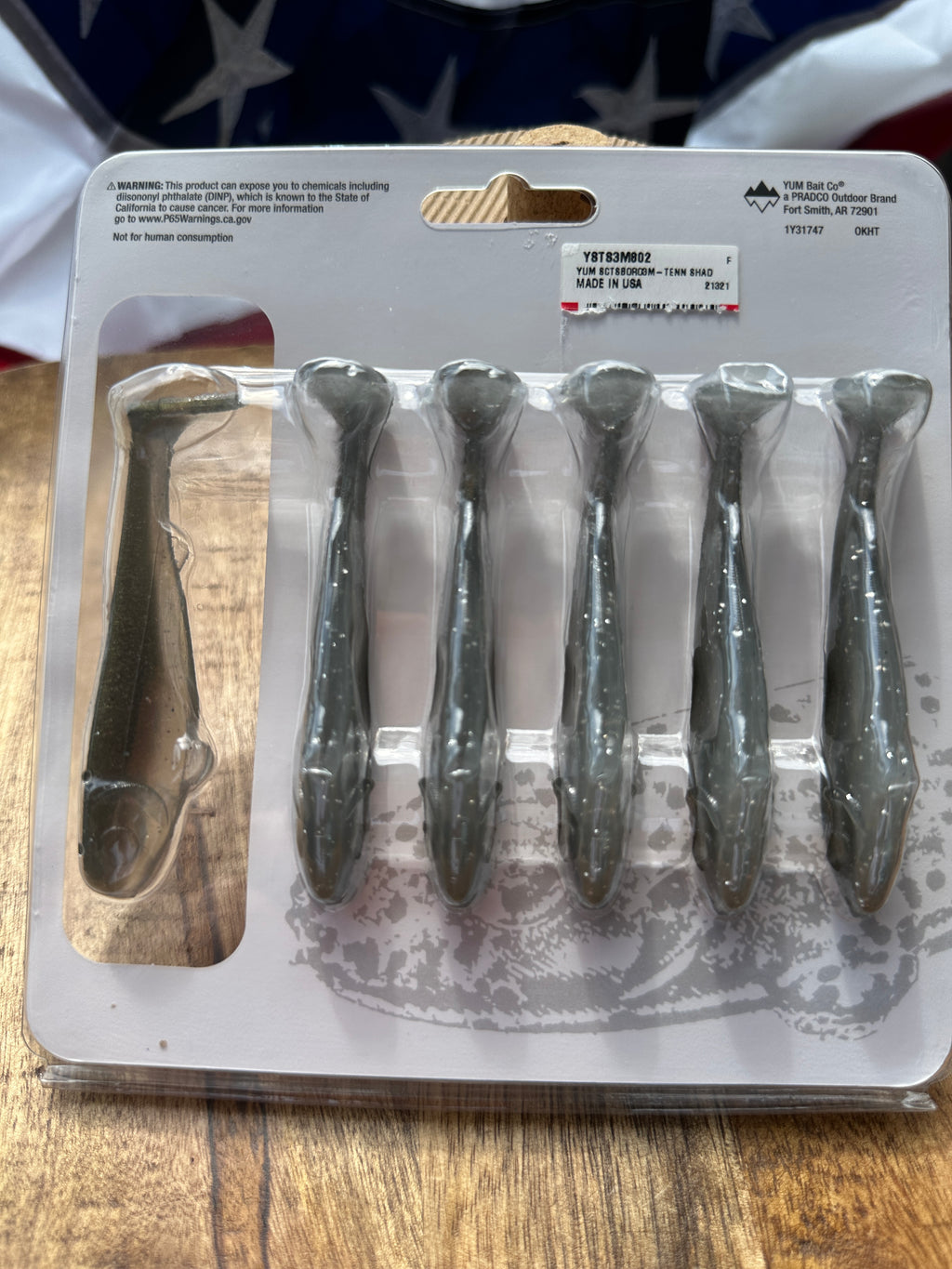 YUM Scottsboro Swimbaits 3.5" 6 Pack Paddle Tail Bass Lures - Choose Color