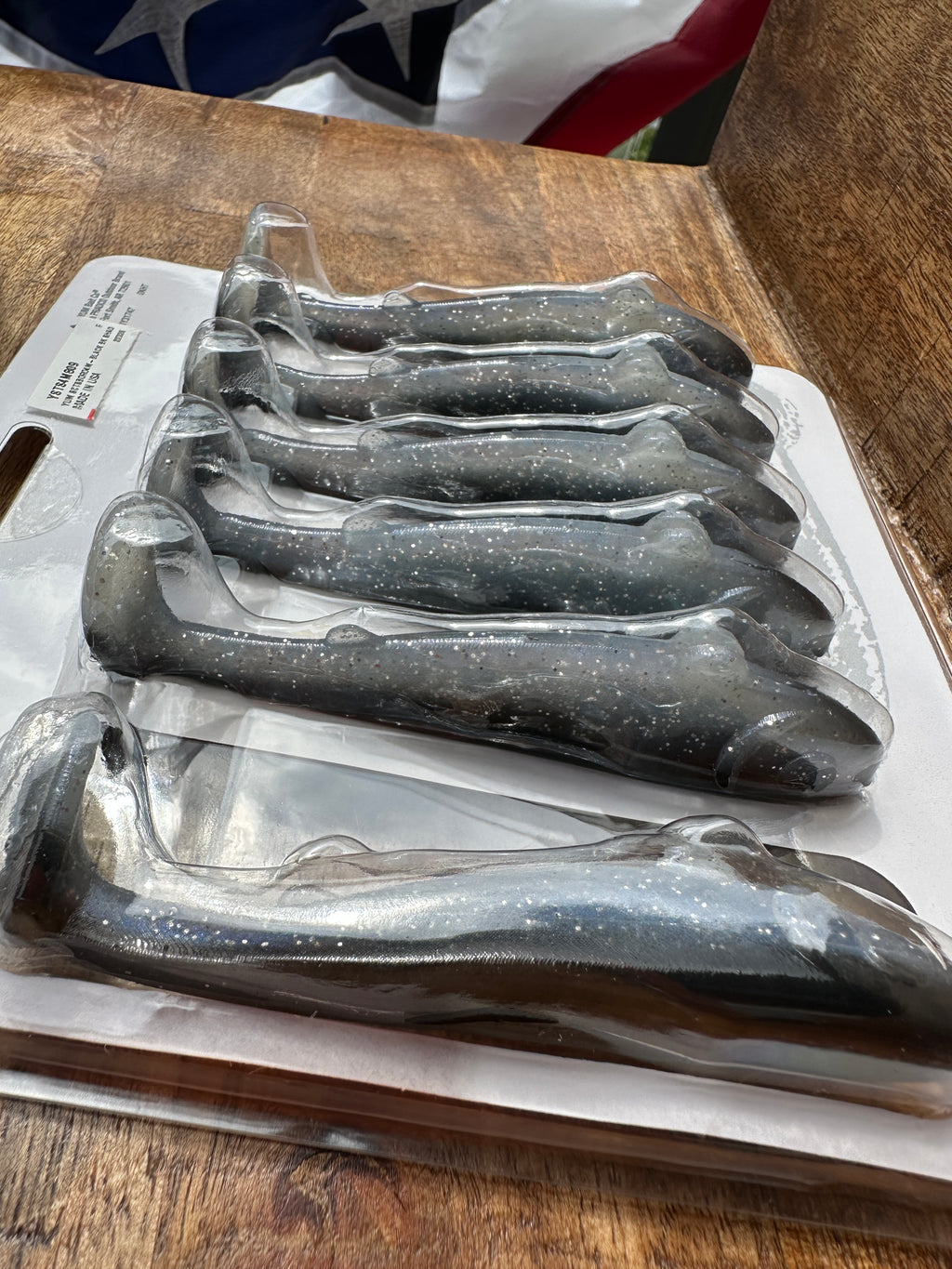 YUM Scottsboro Swimbaits 4.5" Black BK Shad 6 Pack Paddle Tail Bass Lures