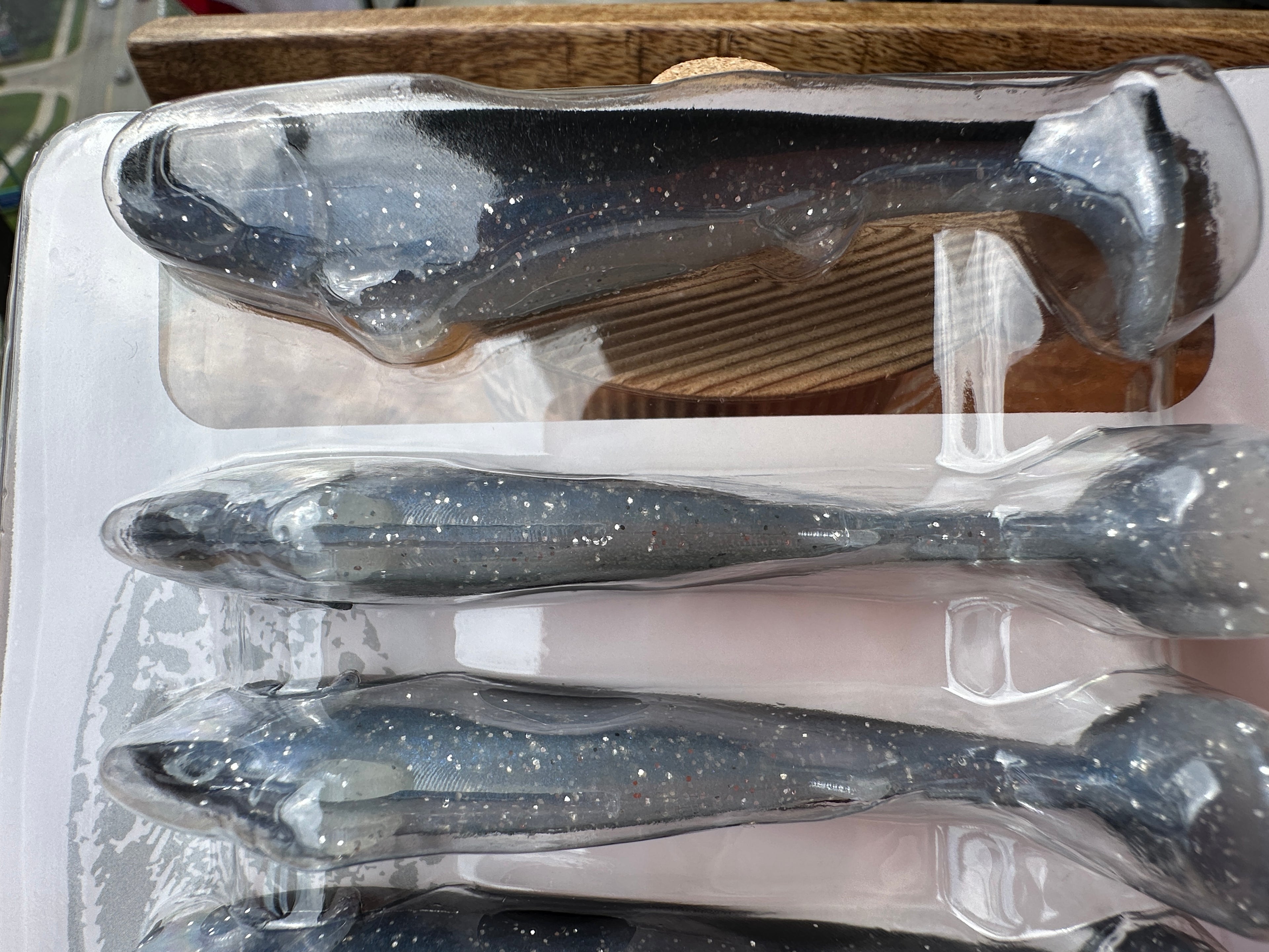 YUM Scottsboro Swimbaits 4.5" Black BK Shad 6 Pack Paddle Tail Bass Lures