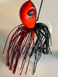 Mustad Arm Lock Spinnerbait 3/4 oz Black Orange Dual Frame Bass Lure