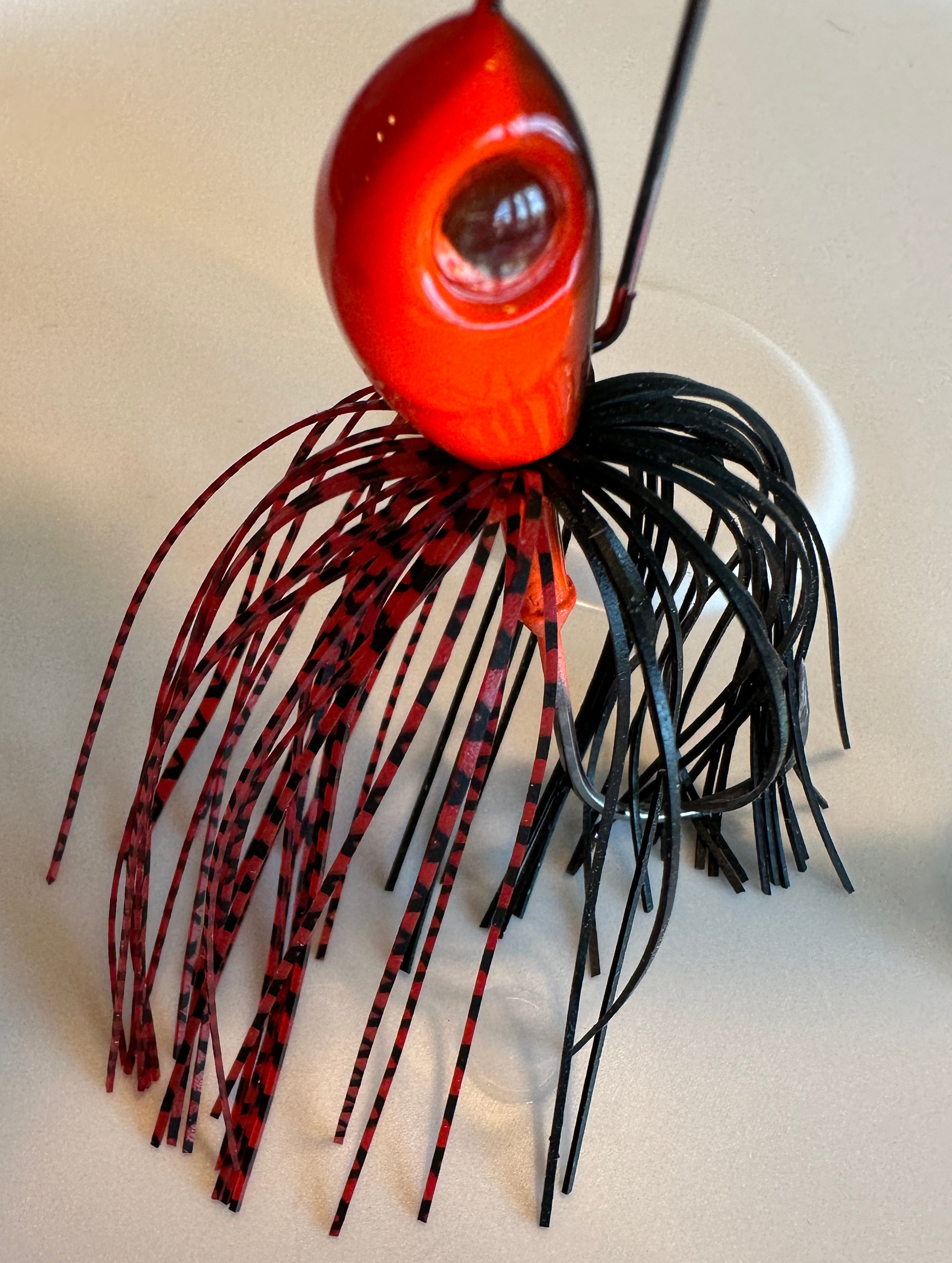 Mustad Arm Lock Spinnerbait 3/4 oz Black Orange Dual Frame Bass Lure