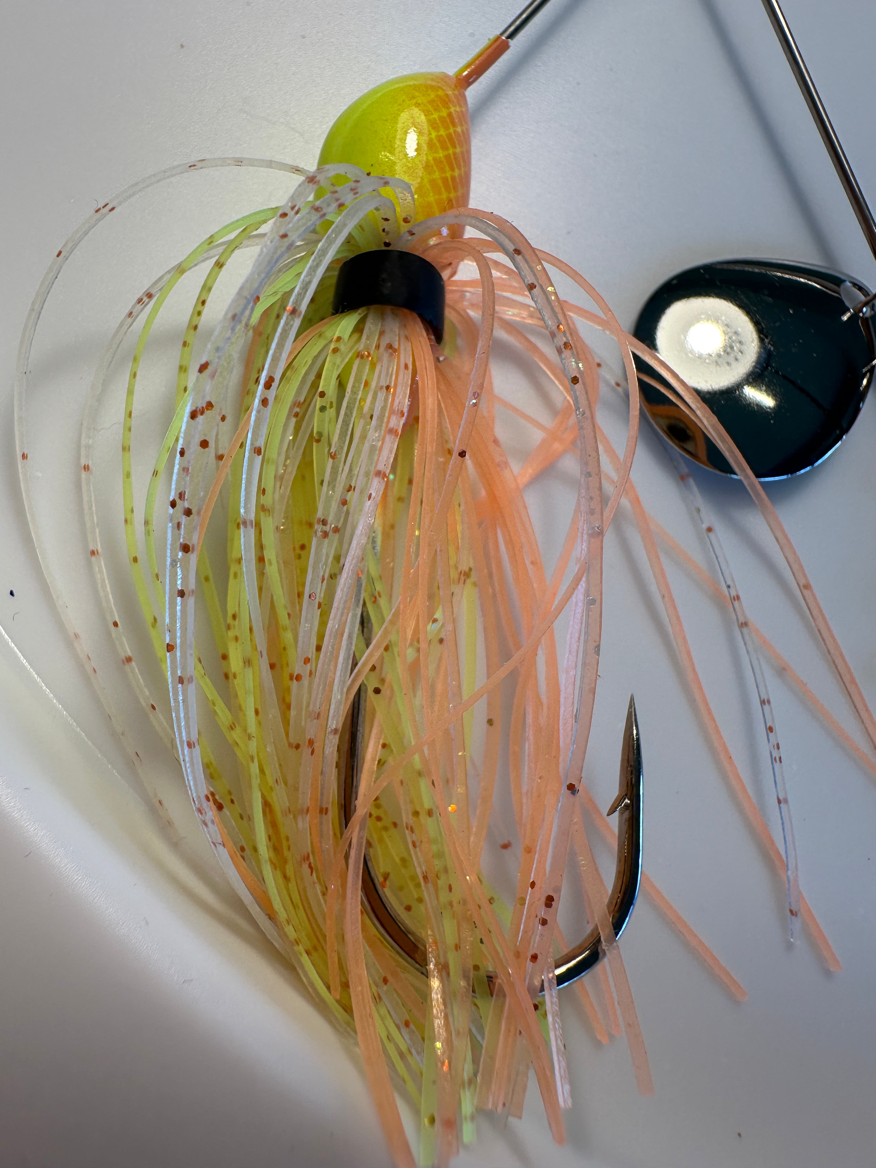 Strike King Hack Attack Spinnerbait 3/8 oz Sexy Ghost Double Blade Bass Fishing