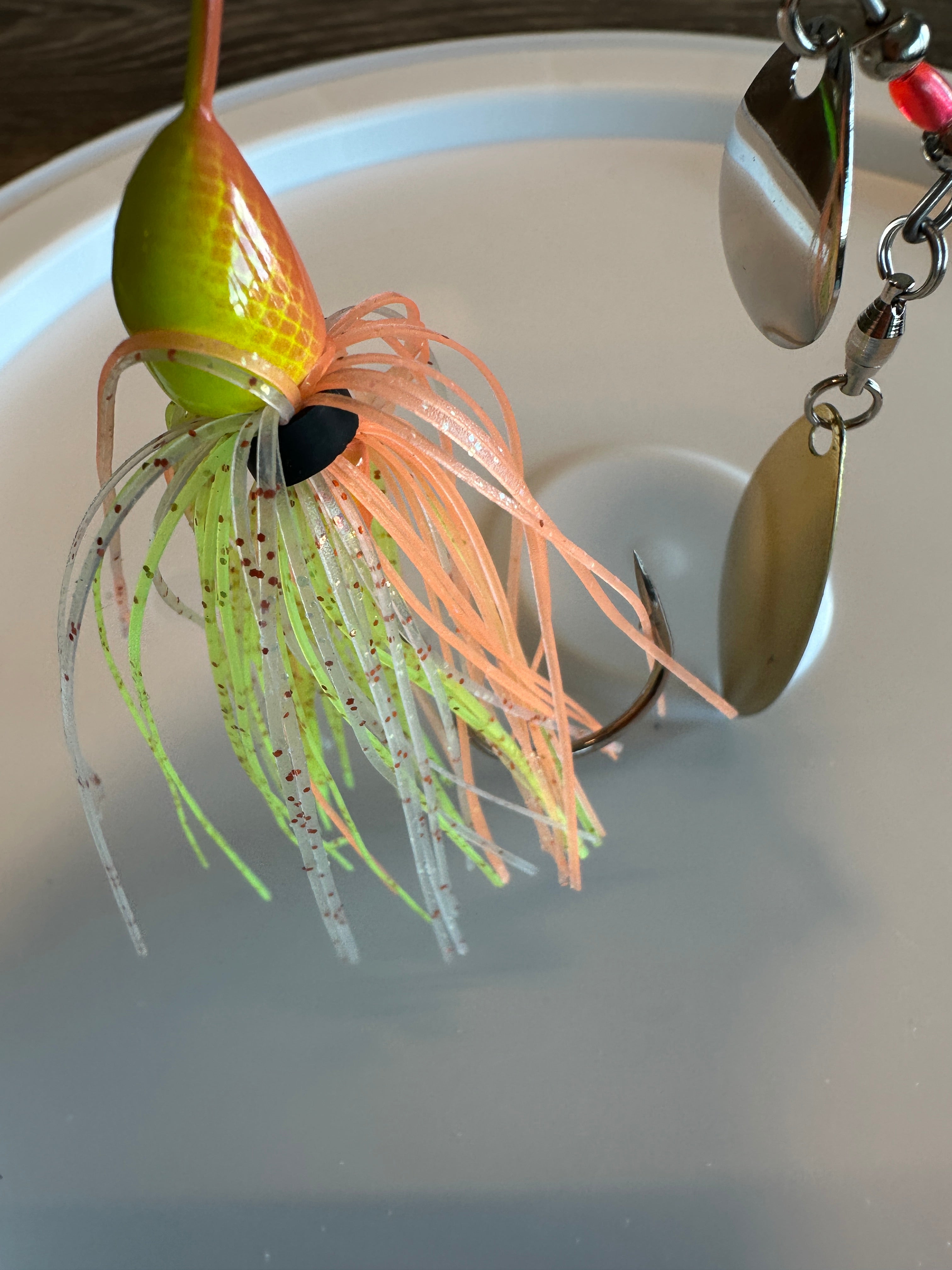 Strike King Hack Attack Spinnerbait 3/8 oz Sexy Ghost Double Blade Bass Fishing
