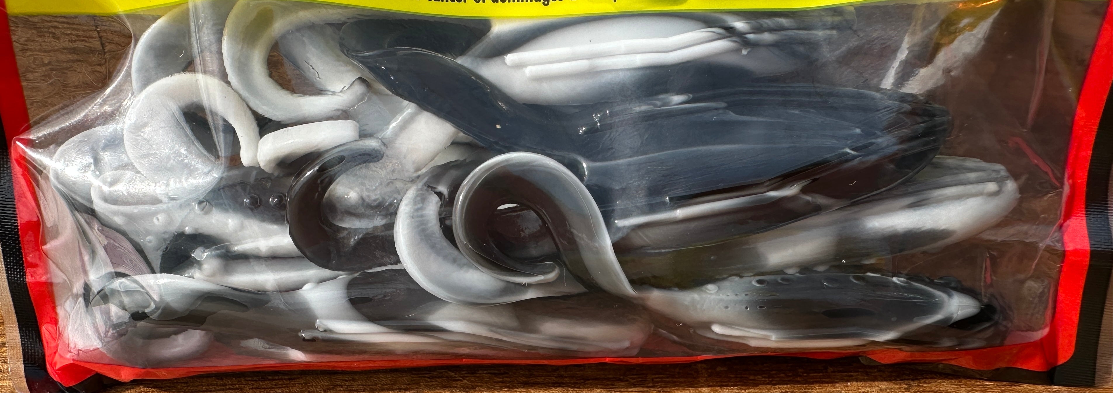 Strike King KVD Perfect Plastics Gurgle Toad Junior 3.25" Black White Swirl 7pk