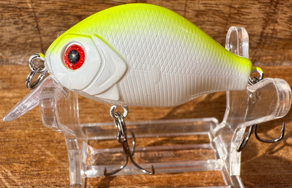 Chartreuse Crankbait Minnow 2 Hook Squarebill Bass-Walleye Fishing Lure