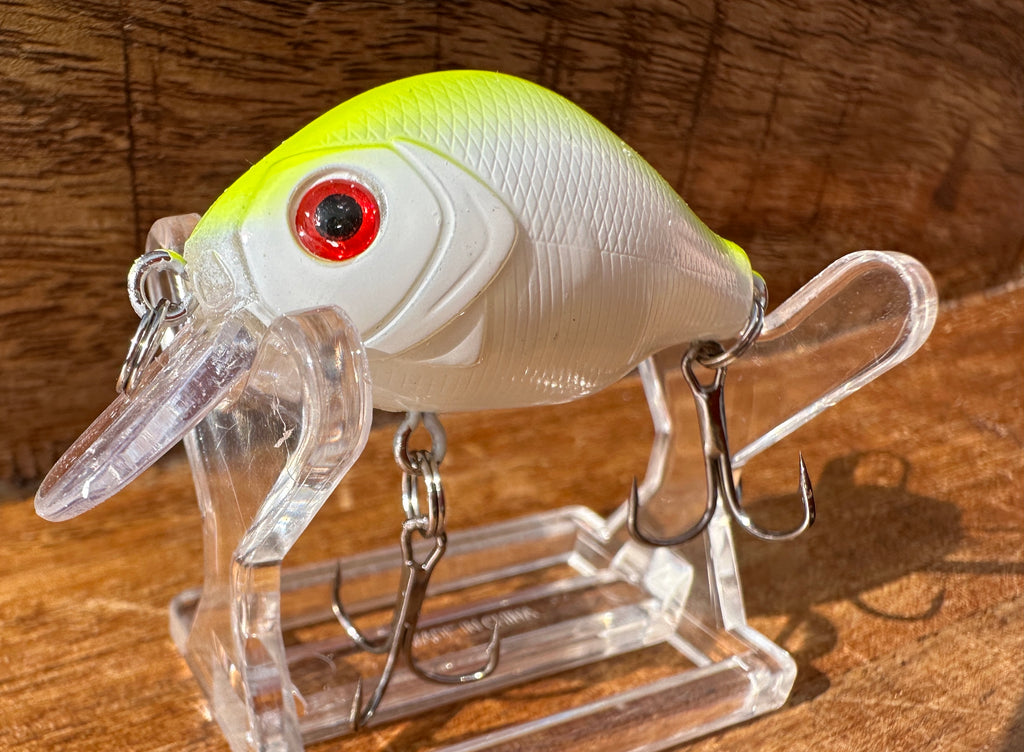 Chartreuse Crankbait Minnow 2 Hook Squarebill Bass-Walleye Fishing Lure