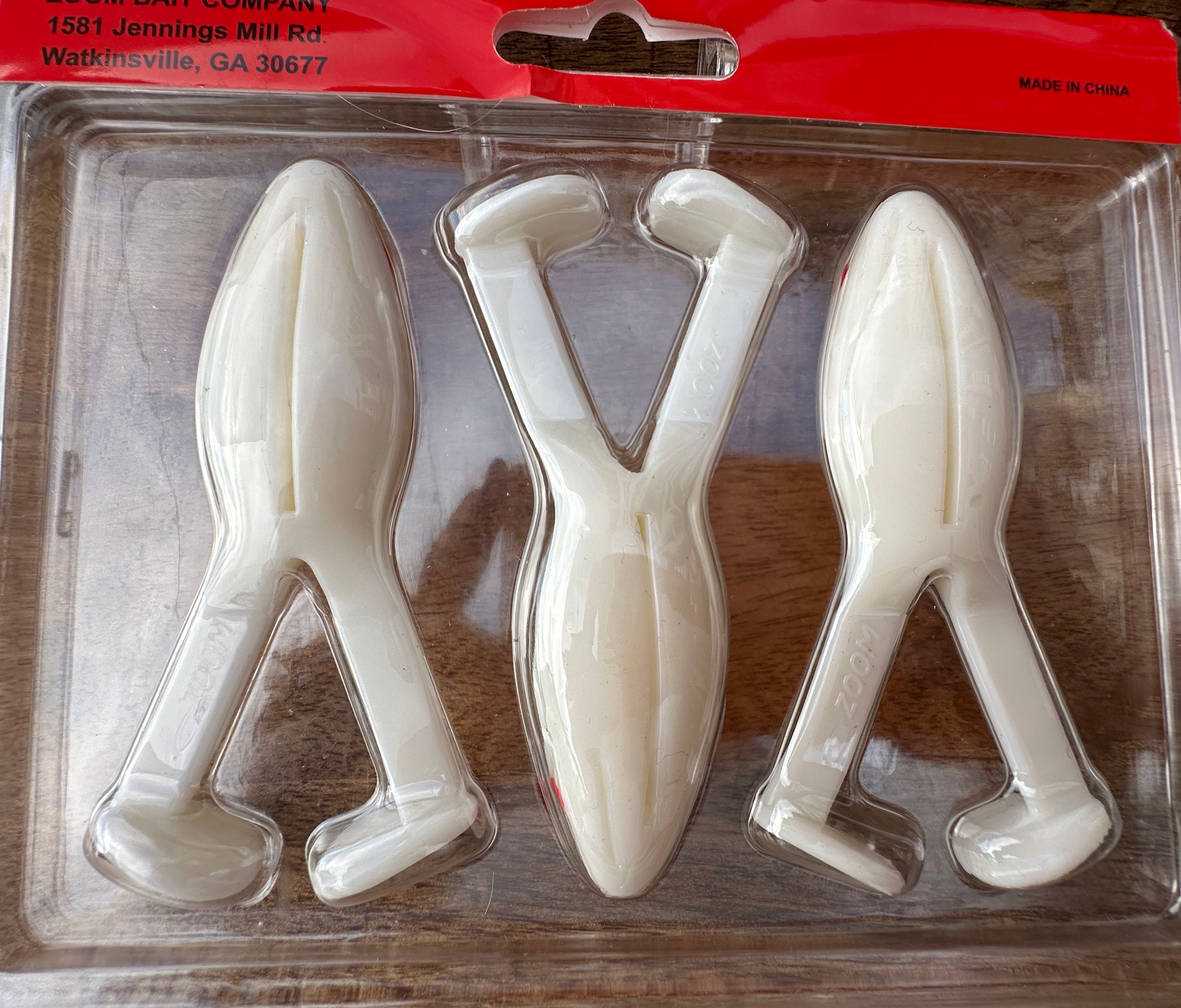Zoom Frog White 3 Pack Soft Hollow Body Frog Topwater Bass Fishing Lure 135-040