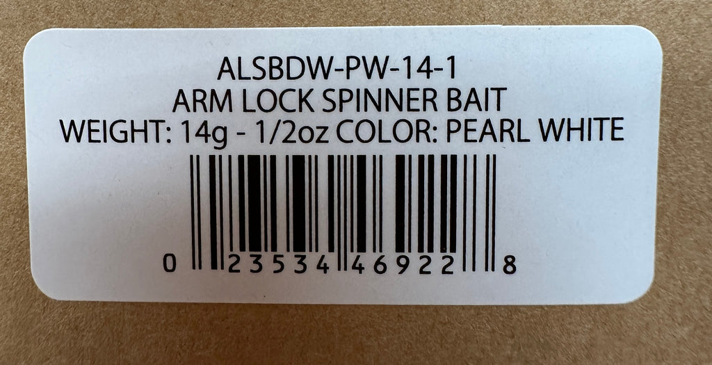 Mustad Arm Lock Spinnerbait – Pearl White – 1/2 oz (14g)